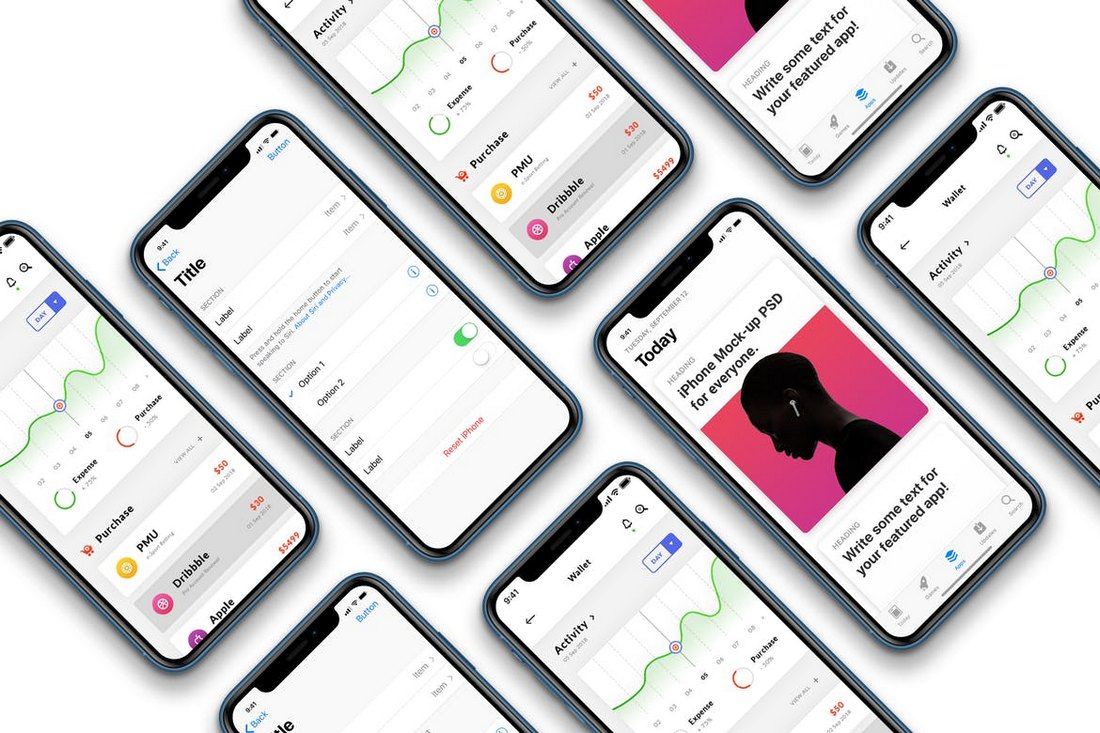 iPhone PSD及矢量模型